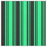 [ Thumbnail: Green & Black Colored Striped/Lined Pattern Fabric ]