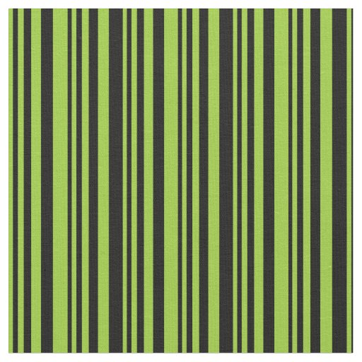 Green & Black Colored Stripes Fabric