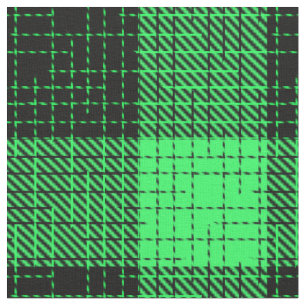  Green Black Crosshatch Buffalo Check Fabric