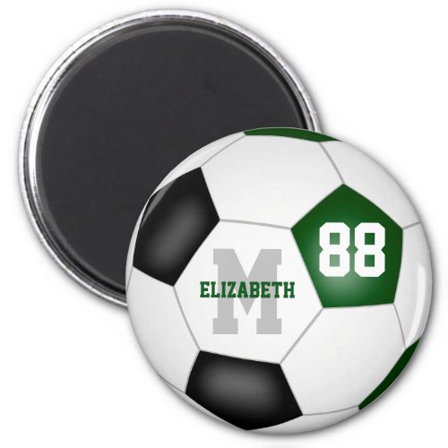 green black custom soccer team colors magnet