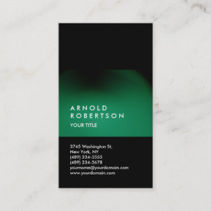Green Black Customize Professional Business Card