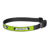 Green & Black Dog Silhouettes Blind Dog Awareness Pet Collar (Right)