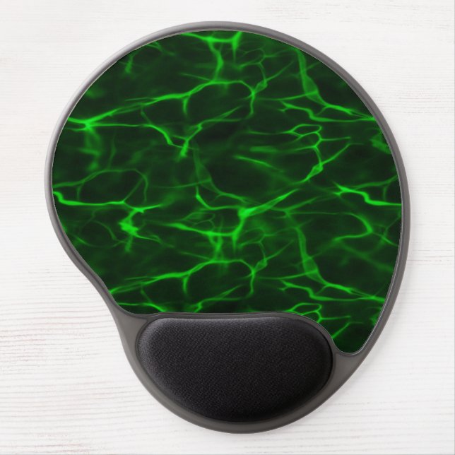 Green Black Energy Field Gel Mouse Pad (Front)
