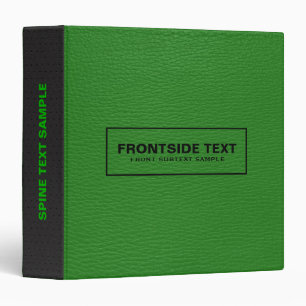 Green & Black Faux Leather Look 3 Ring Binder