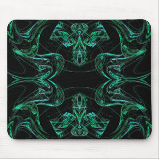 Green & Black Fractal Mousepad