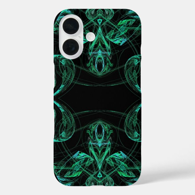 Green & Black Fractal phone Case (Back)