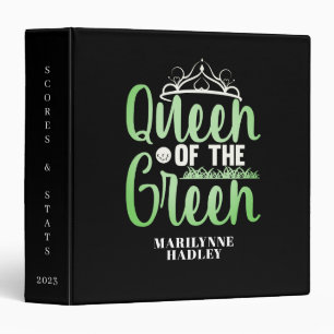 Green Black Golfer Scores Stats 3 Ring Binder