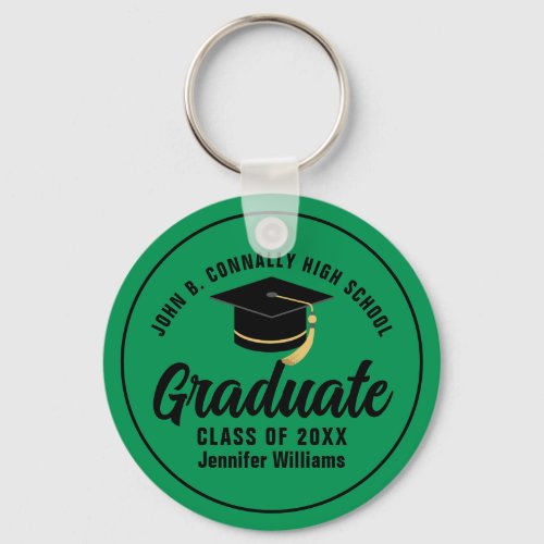 Green Black Graduate Personalized 2025 Graduation
