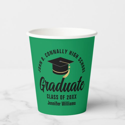 Green Black Graduate Personalized Graduation Party