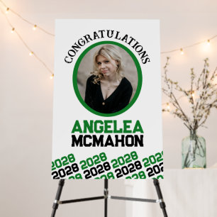 Green Black Graduation Photo Autograph Signature Foam Board