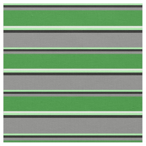 Green, Black, Grey, Forest Green, and Mint Cream Fabric