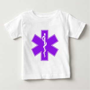 Green Black Grey Purple Nurse EMS Star of Life Baby T-Shirt
