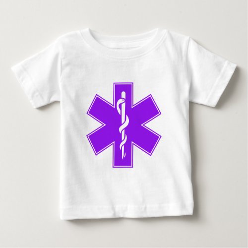 Green Black Grey Purple  Nurse EMS Star of Life Baby T_Shirt