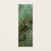 Green black grunge damask wallpaper bookmark (Back)