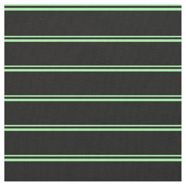 Green & Black Lined/Striped Pattern Fabric (Close Up)