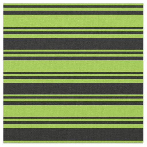Green & Black Lines Pattern Fabric