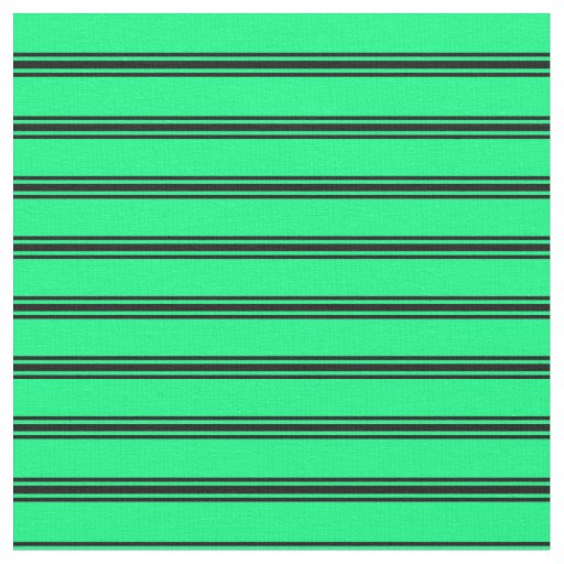 Green & Black Lines Pattern Fabric