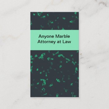 Green Black Marble Business Card by dickens52 at Zazzle