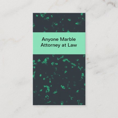 Green Black Marble Business Card