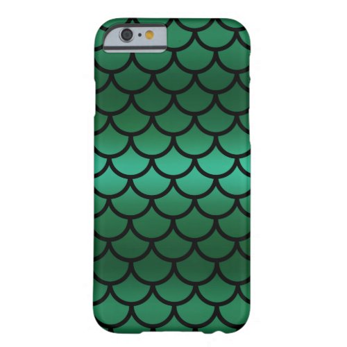 Green  Black Mermaid Scales Fantasy Fish Barely There iPhone 6 Case