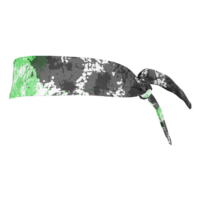 Green Black Paint Splatter Headbands (Rotate 90)