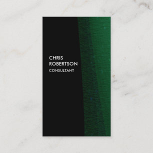 Green Black Pattern Unique Business Card