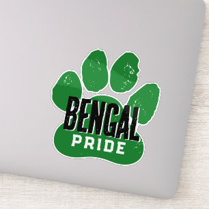 Green & Black Pawprint Pride Sticker