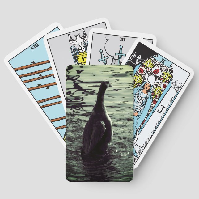 Green Black Photo Duck Tarot Cards (Back)