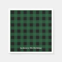 Green Black Plaid Buffalo Checker Pattern