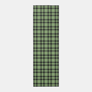 Green Black Plaid Pattern Outdoor Rug