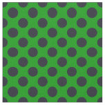 Green &amp; Black Polka Dot Fabric