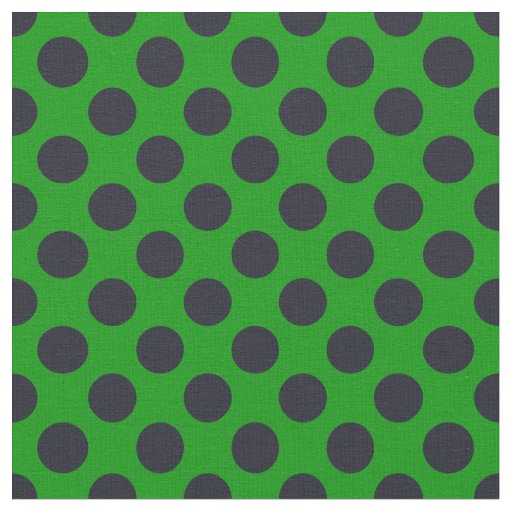 Green & Black Polka Dot Fabric