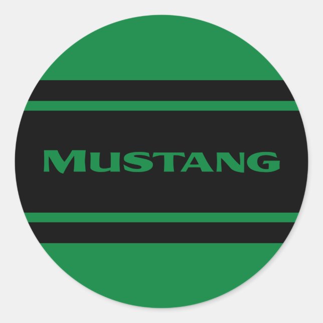 Green Black Race Stripes Shift Knob Sticker (Front)
