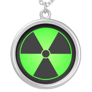 Green & Black Radiation Symbol Necklace