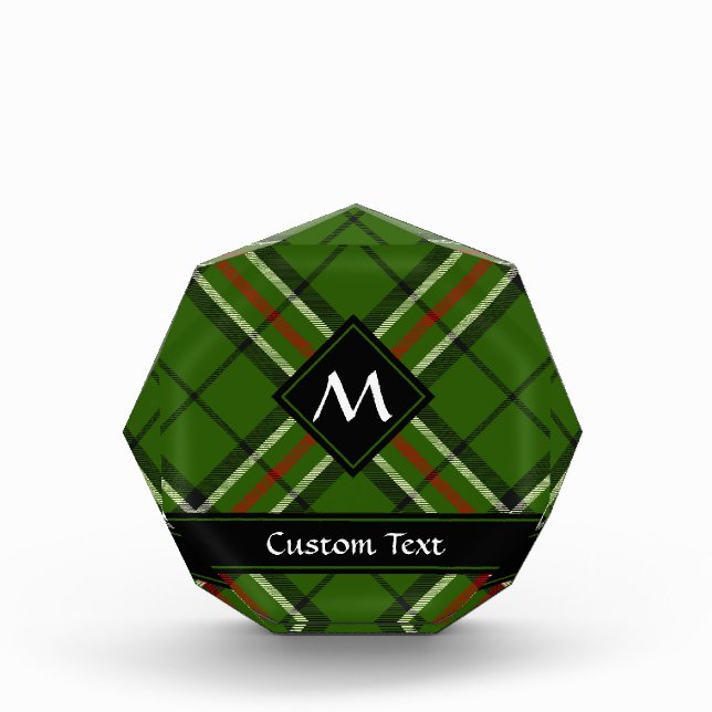 Green, Black, Red and White Tartan Acrylic Award (Front)