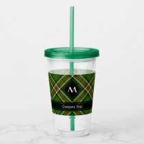 Green, Black, Red and White Tartan Acrylic Tumbler