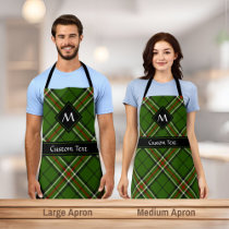 Green, Black, Red and White Tartan Apron
