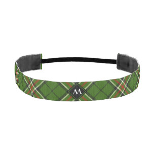 Green, Black, Red and White Tartan Athletic Headband