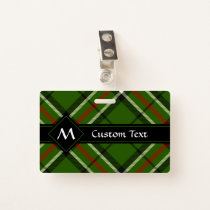 Green, Black, Red and White Tartan Badge