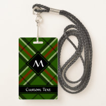 Green, Black, Red and White Tartan Badge