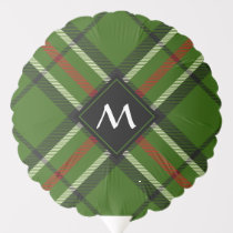 Green, Black, Red and White Tartan Balloon