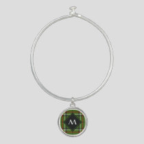 Green, Black, Red and White Tartan Bangle Bracelet