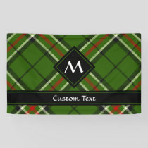 Green, Black, Red and White Tartan Banner
