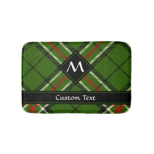 Green, Black, Red and White Tartan Bath Mat