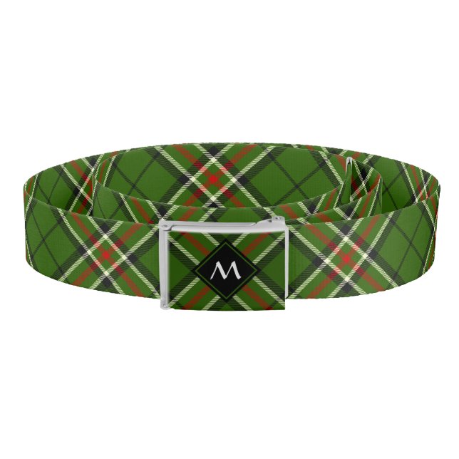 Green, Black, Red and White Tartan Belt (Coil)