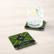 Green, Black, Red and White Tartan Beverage Coaster