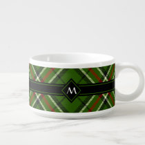 Green, Black, Red and White Tartan Bowl