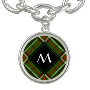 Green, Black, Red and White Tartan Bracelet