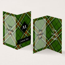 Green, Black, Red and White Tartan Business Card