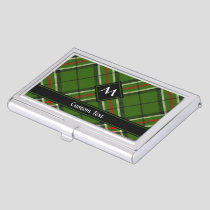 Green, Black, Red and White Tartan Business Card Case